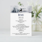 冬のトナカイ ナチュラル水彩 結婚式の詳細 招待状 (スタンド正面)