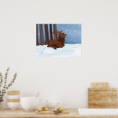 冬のトナカイ ポスター (キッチン)