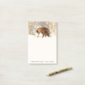 冬のトラのカスタムなポスト・イット ポストイット (デスク上)