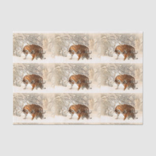 冬のトラのティッシュペーパー 薄葉紙