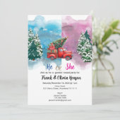 冬のトラックの森ワンダーランドジェンダーの暴露 招待状 (スタンド正面)