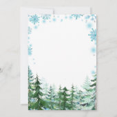 冬のトラック動物オンダーランド1歳の誕生日 招待状 (裏面)