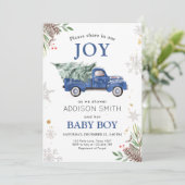 冬のトラック シェア 喜び ベビーシャワー 外は寒い 招待状 (スタンド正面)