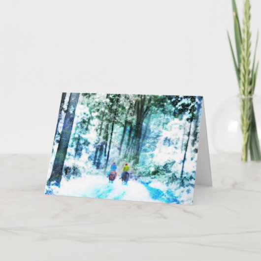 冬のトレイル、クリスマスカード シーズンカード (正面)