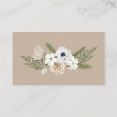 冬のトープフローラおむつラッフルベビーシャワーゲーム 名刺 (裏面)