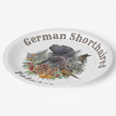 冬のドイツの短いポインタ紙Plat ペーパープレート (アングル)