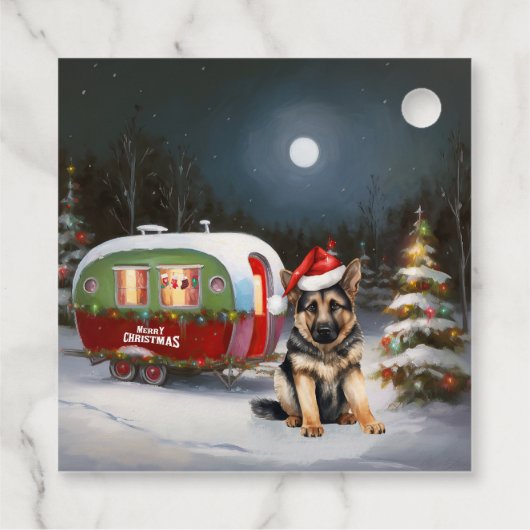 冬のドイツの羊飼いキャラバンクリスマスアドベンチャー フェイバータグ (裏面)