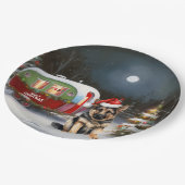 冬のドイツの羊飼いキャラバンクリスマスアドベンチャー ペーパープレート (アングル)