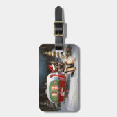 冬のドイツの羊飼いキャラバンクリスマスアドベンチャー ラゲッジタグ (正面縦)