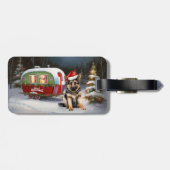 冬のドイツの羊飼いキャラバンクリスマスアドベンチャー ラゲッジタグ (裏面横)