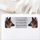 冬のドイツの羊飼い水彩 ラベル (インサイチュ)