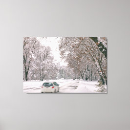冬のドライブ キャンバスプリント