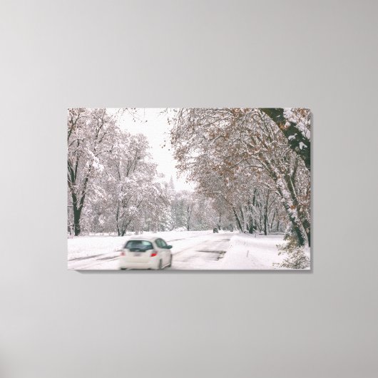 冬のドライブ キャンバスプリント (正面)