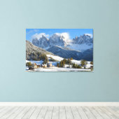 冬のドロミテス村 キャンバスプリント (インサイチュ (ウッドフロア))