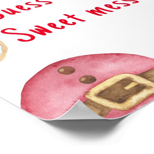 冬のドーナツ赤ちゃんシャワー甘い混乱を推測 ポスター (角)