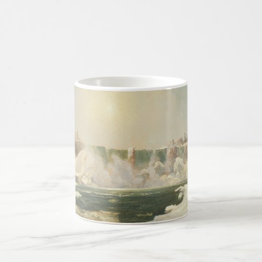 冬のナイアガラの滝 (水面の氷) コーヒーマグカップ (中央)