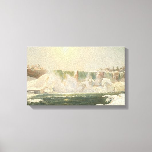 冬のナイアガラ滝（水の氷） キャンバスプリント (正面)