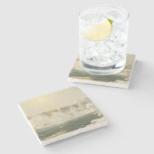 冬のナイアガラ滝（水の氷） ストーンコースター (横)