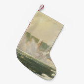 冬のナイアガラ滝（水の氷） スモールクリスマスストッキング (正面 (吊り時))