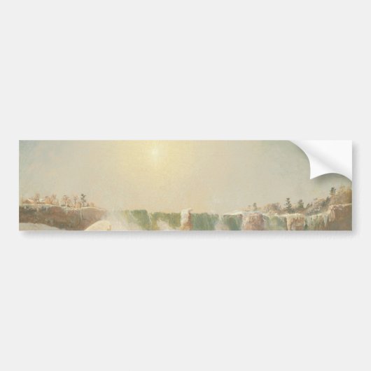 冬のナイアガラ滝（水の氷） バンパーステッカー (正面)