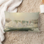 冬のナイアガラ滝（水の氷） ランバークッション (ブランケット)