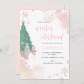 冬のナツクラッカーOnederland 1st誕生日 招待状 (正面/裏面)