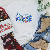 冬のナースティーと雪片 Tシャツ