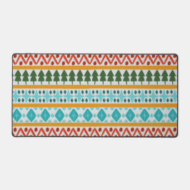 冬のニット模様 デスクマット