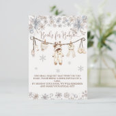 冬のニュートラル衣類赤ちゃんシャワーベビー エンクロージャーカード (スタンド正面)