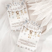 冬のニュートラル衣類赤ちゃんシャワーベビー エンクロージャーカード