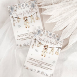 冬のニュートラル衣類赤ちゃんシャワーベビー エンクロージャーカード