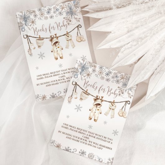 冬のニュートラル衣類赤ちゃんシャワーベビー エンクロージャーカード