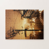 冬のニューヨークシティのパズル-雪 ジグソーパズル (横)