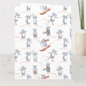 冬のネズミクリスマスホリデー カード (裏面)