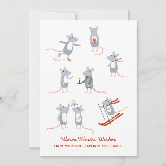 冬のネズミ シーズンカード (正面)