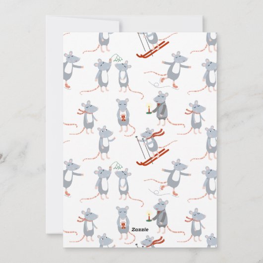 冬のネズミ シーズンカード (裏面)
