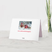 冬のノームのグリーティングカード シーズンカード (裏面)