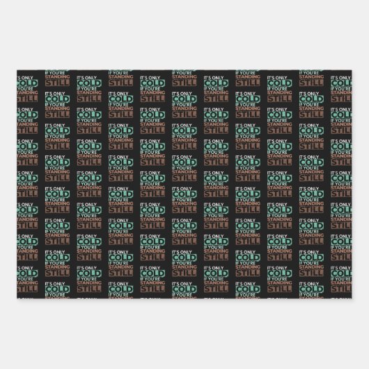 冬のハイカー – 唯一の冷もしたい立ち静止引用文 ラッピングペーパーシート (正面2)