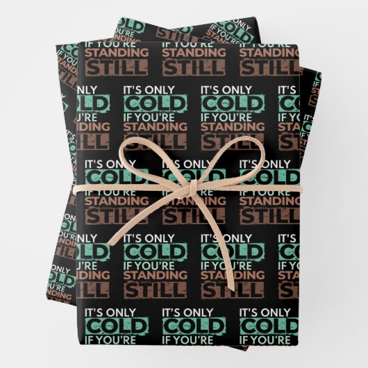 冬のハイカー – 唯一の冷もしたい立ち静止引用文 ラッピングペーパーシート (インサイチュ)