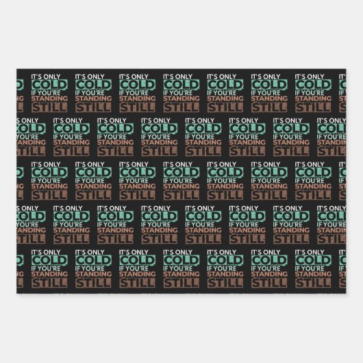 冬のハイカー – 唯一の冷もしたい立ち静止引用文 ラッピングペーパーシート (正面)