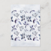 冬のハイドランジアの花のゲストインフォメーションカード エンクロージャーカード (裏面)