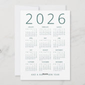 冬のハイランド牛2026カレンダーメリークリスマス シーズンカード (裏面)