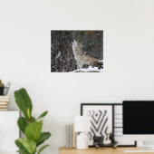 冬のハウリングオオカミ ポスター (ホームオフィス)