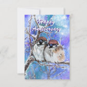 冬のハッピーアニバーサリーカード カード (裏面)