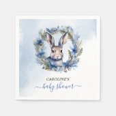 冬のハレの水の色ベビーシャワー スタンダードカクテルナプキン (正面)