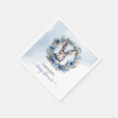 冬のハレの水の色ベビーシャワー スタンダードカクテルナプキン (角)