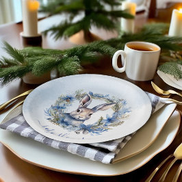 冬のハレの水の色ベビーシャワー ペーパープレート