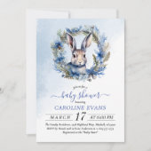 冬のハレの水の色ベビーシャワー 招待状 (正面)