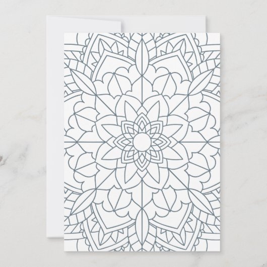 冬のハンドフェスティングスノーフレーク結婚マンダラ (裏面)