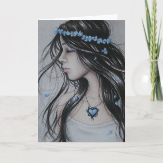 冬のハートグリーティングカード カード (正面)